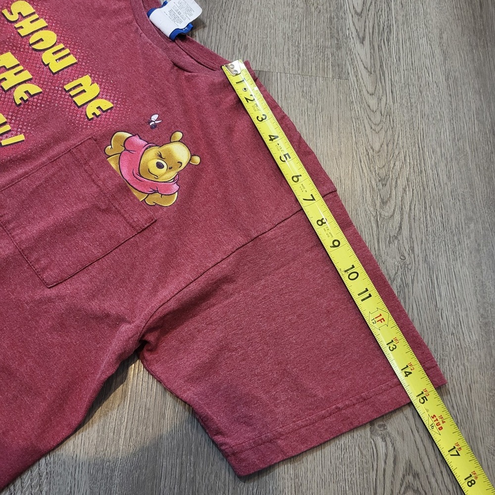 Vintage Rare Winnie the Pooh Graphic T-shirt Honey Pot Bees Show Me The Hunny LG - Picture 4 of 9